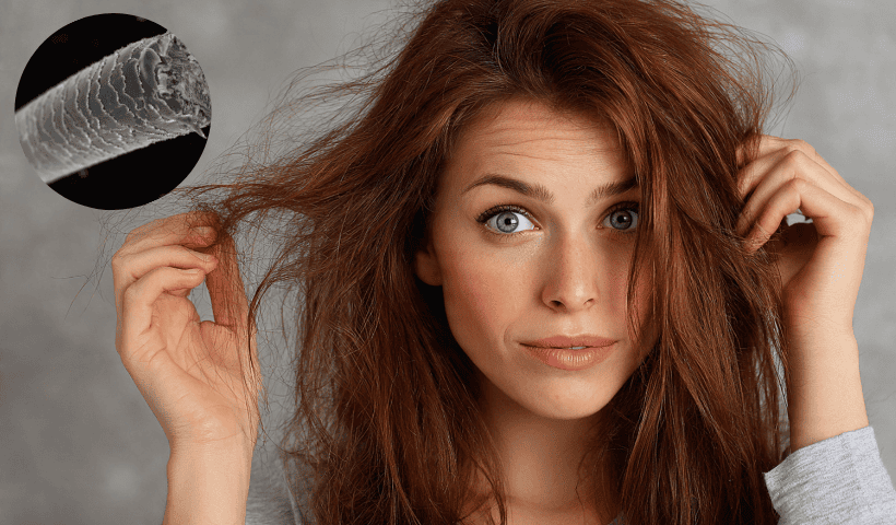 Capelli rovinati dalla piastra