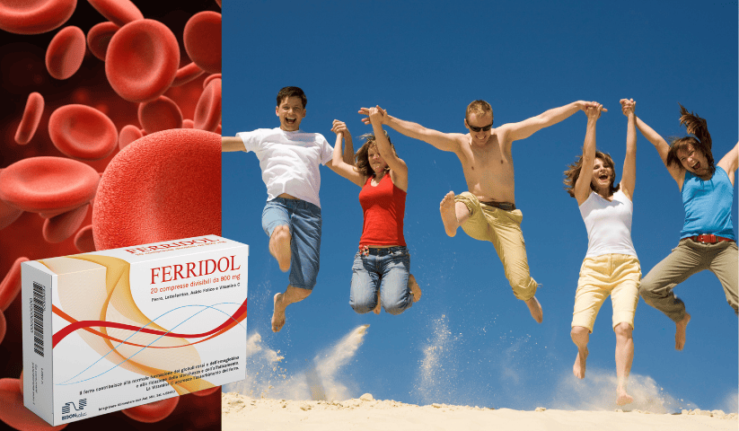 persone piene di energia grazie all'integrazione di ferro